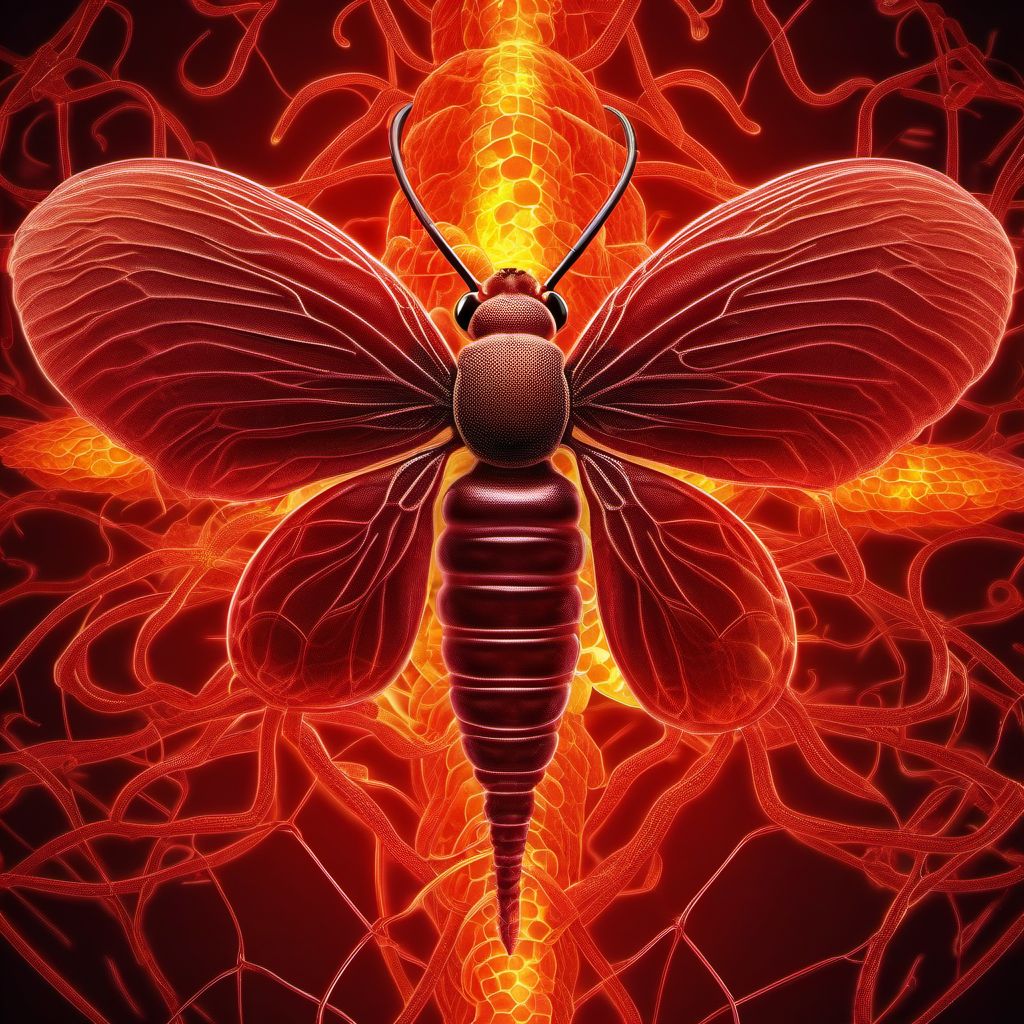 Typhoid fever digital illustration