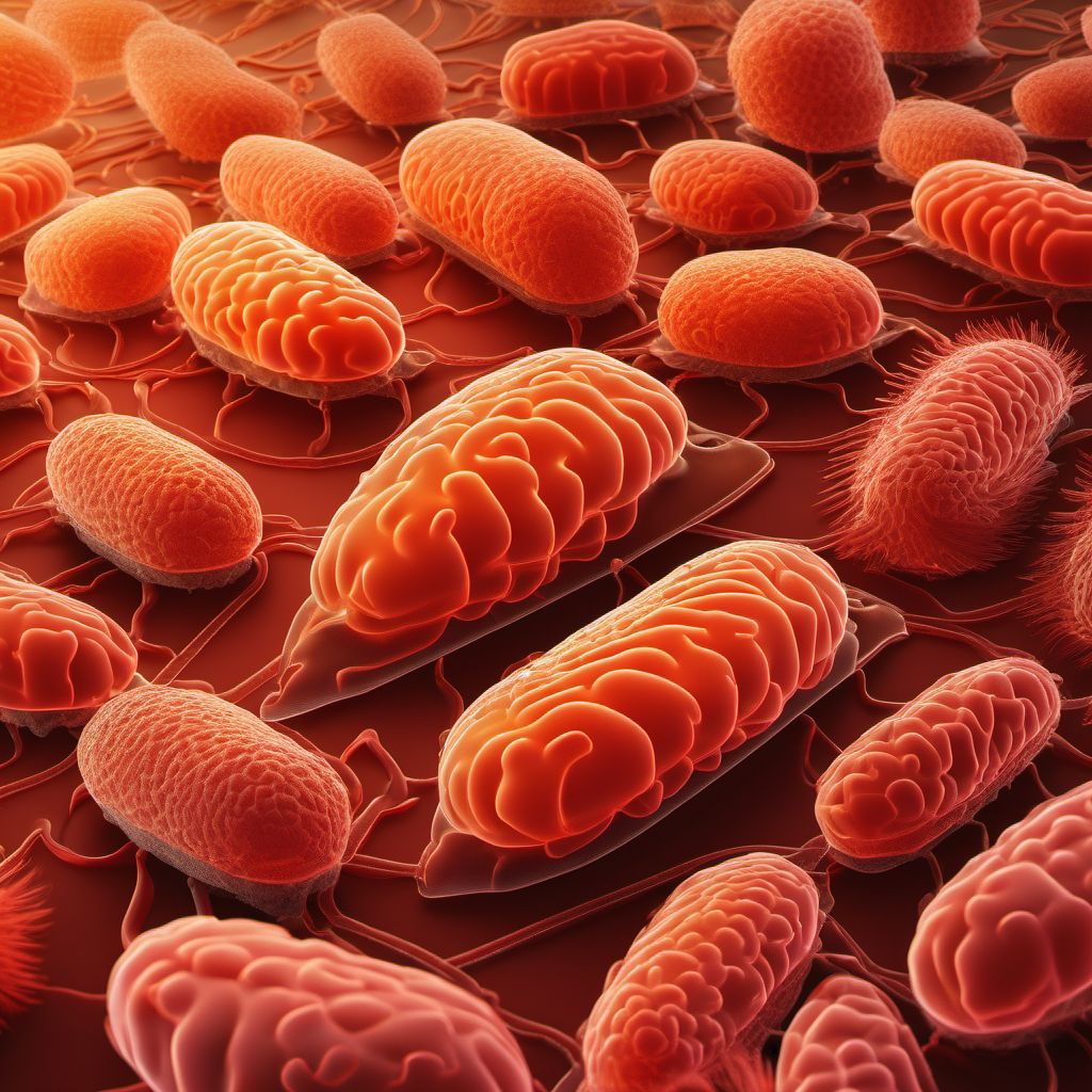 Localized salmonella infections digital illustration
