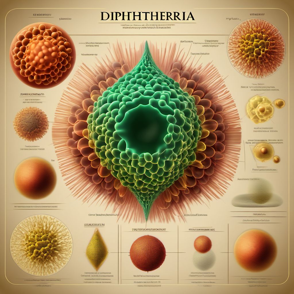 Diphtheria digital illustration