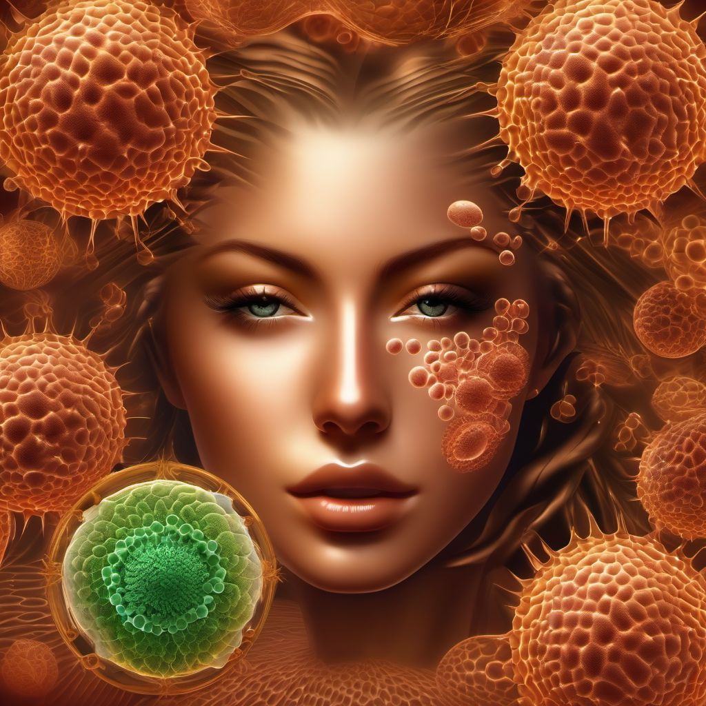 Secondary syphilis of skin and mucous membranes digital illustration