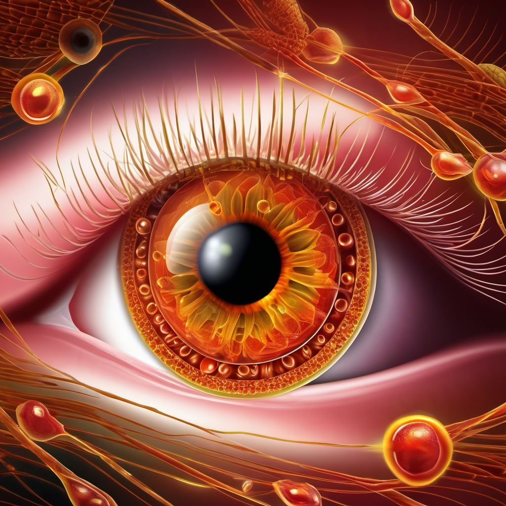 Gonococcal infection of eye digital illustration