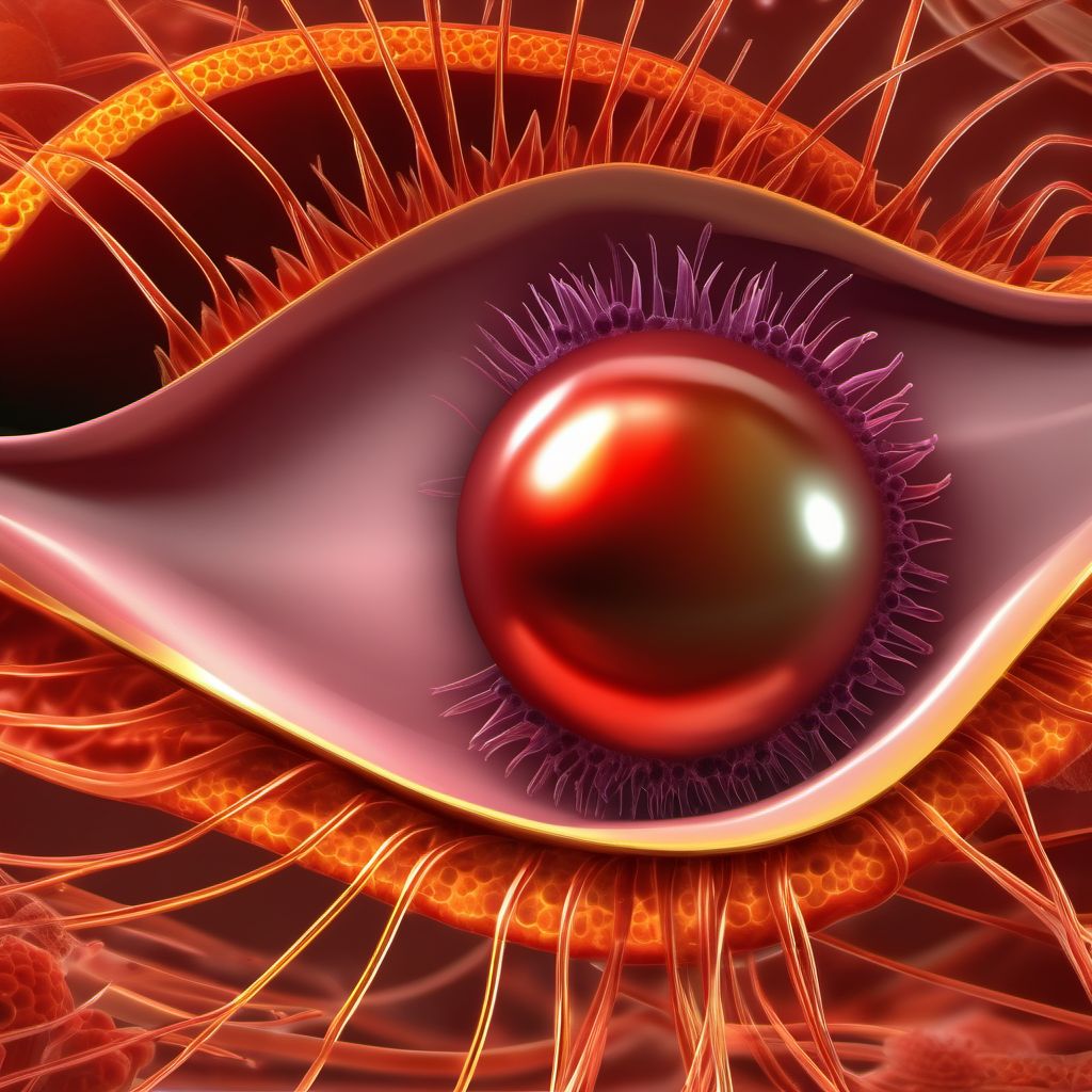 Acute poliomyelitis digital illustration