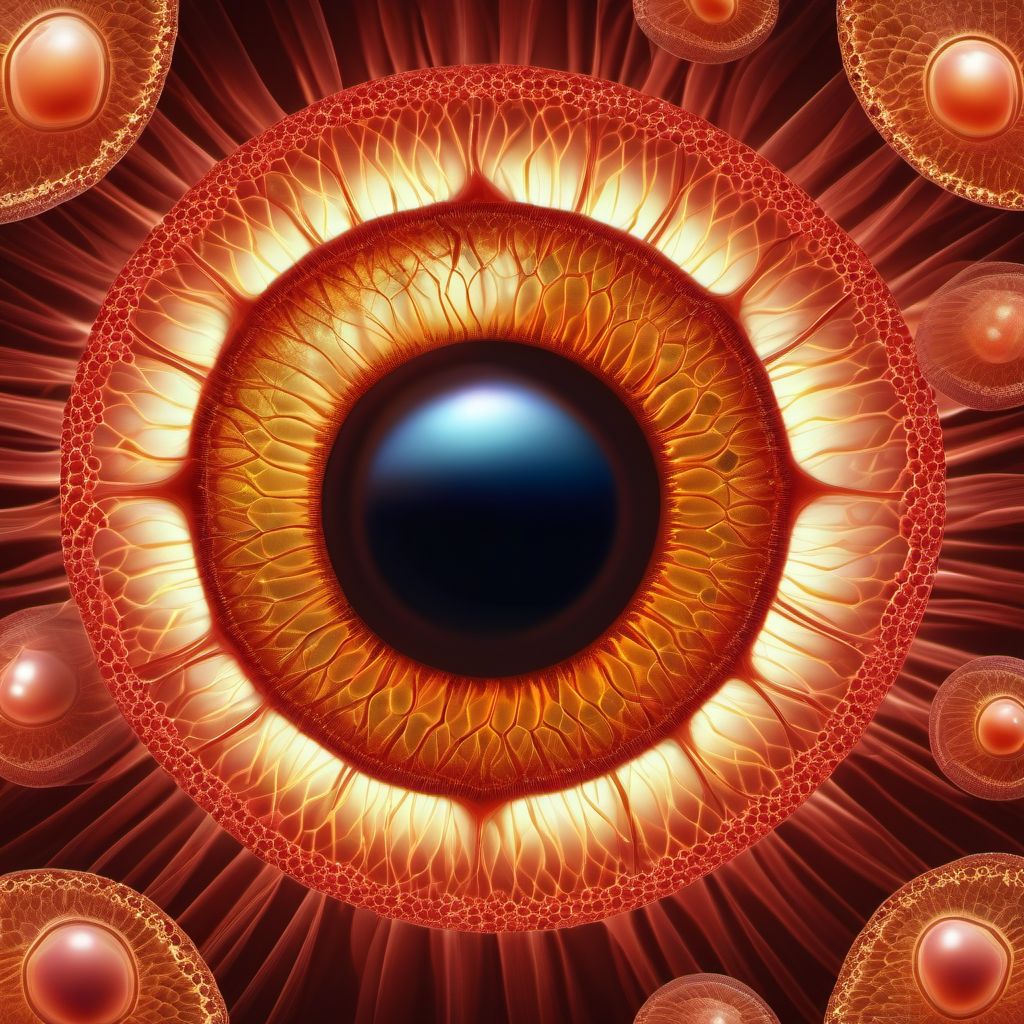 Herpesviral ocular disease digital illustration