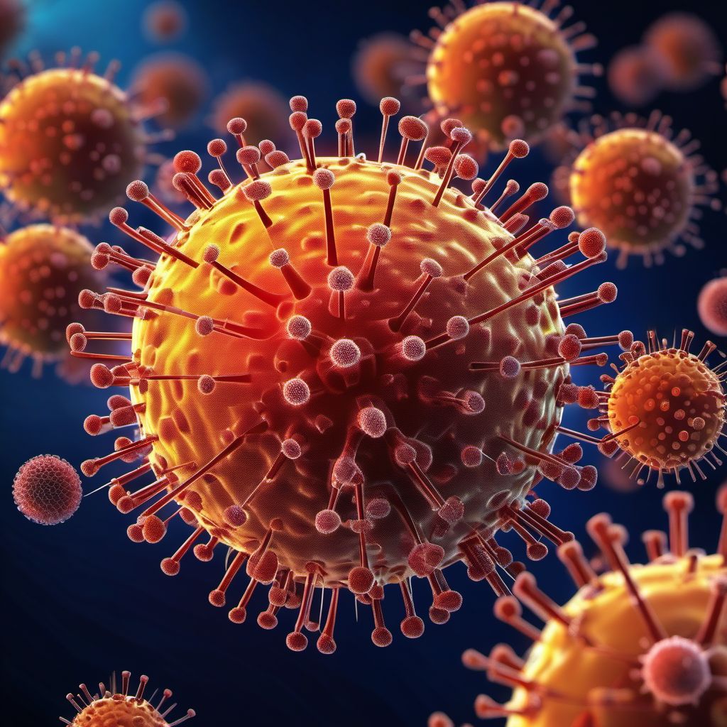 Yatapoxvirus infections digital illustration