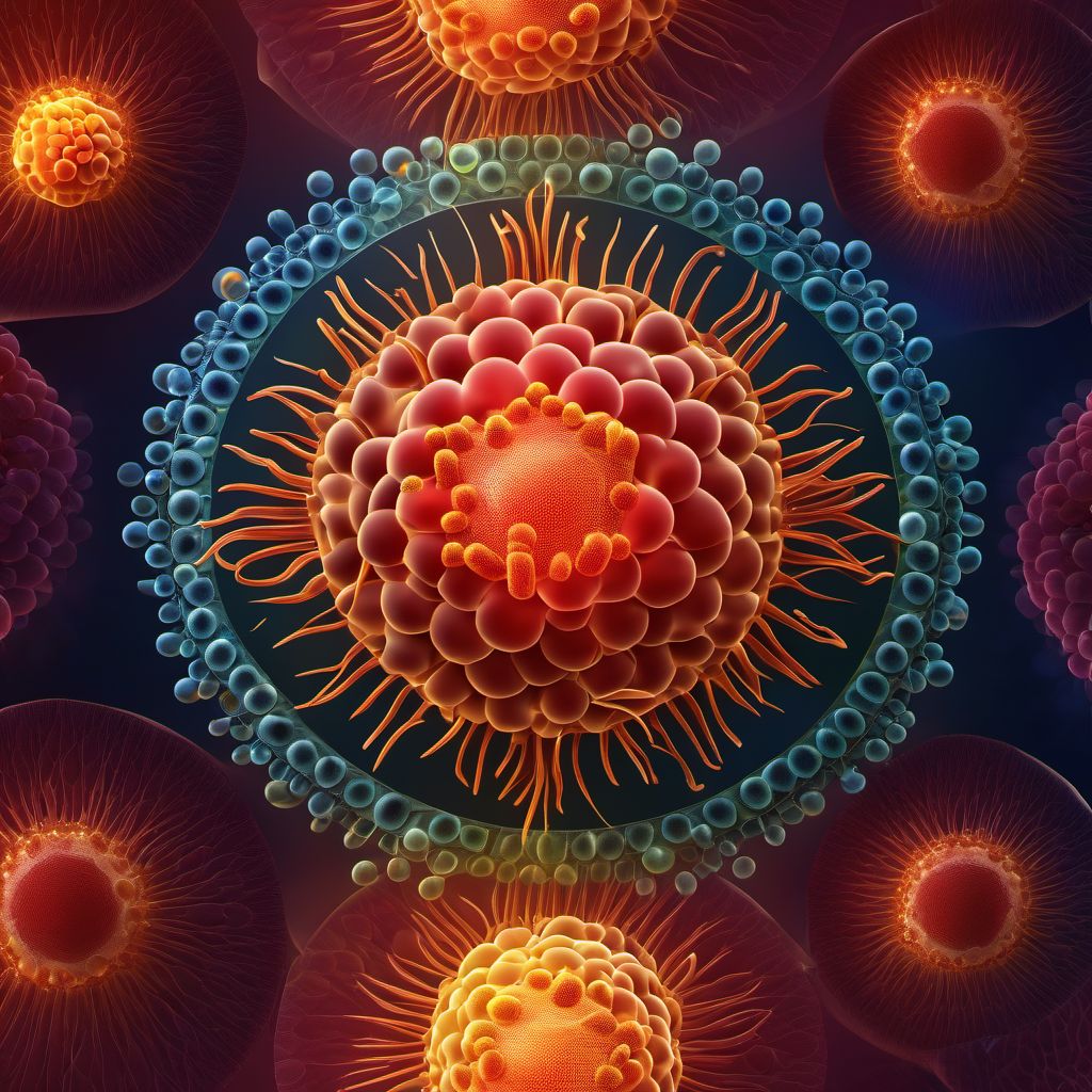 Unspecified viral hepatitis C digital illustration