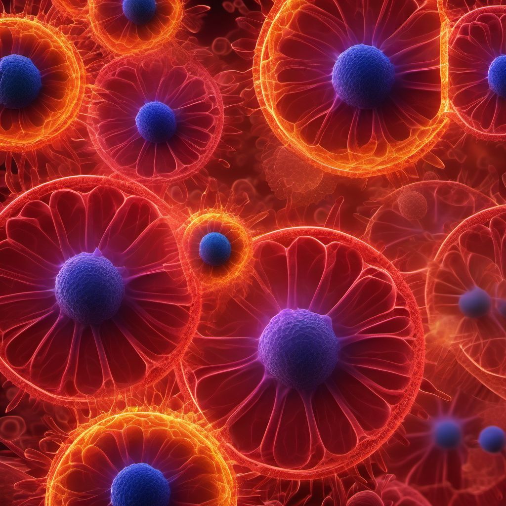 Cytomegaloviral mononucleosis digital illustration