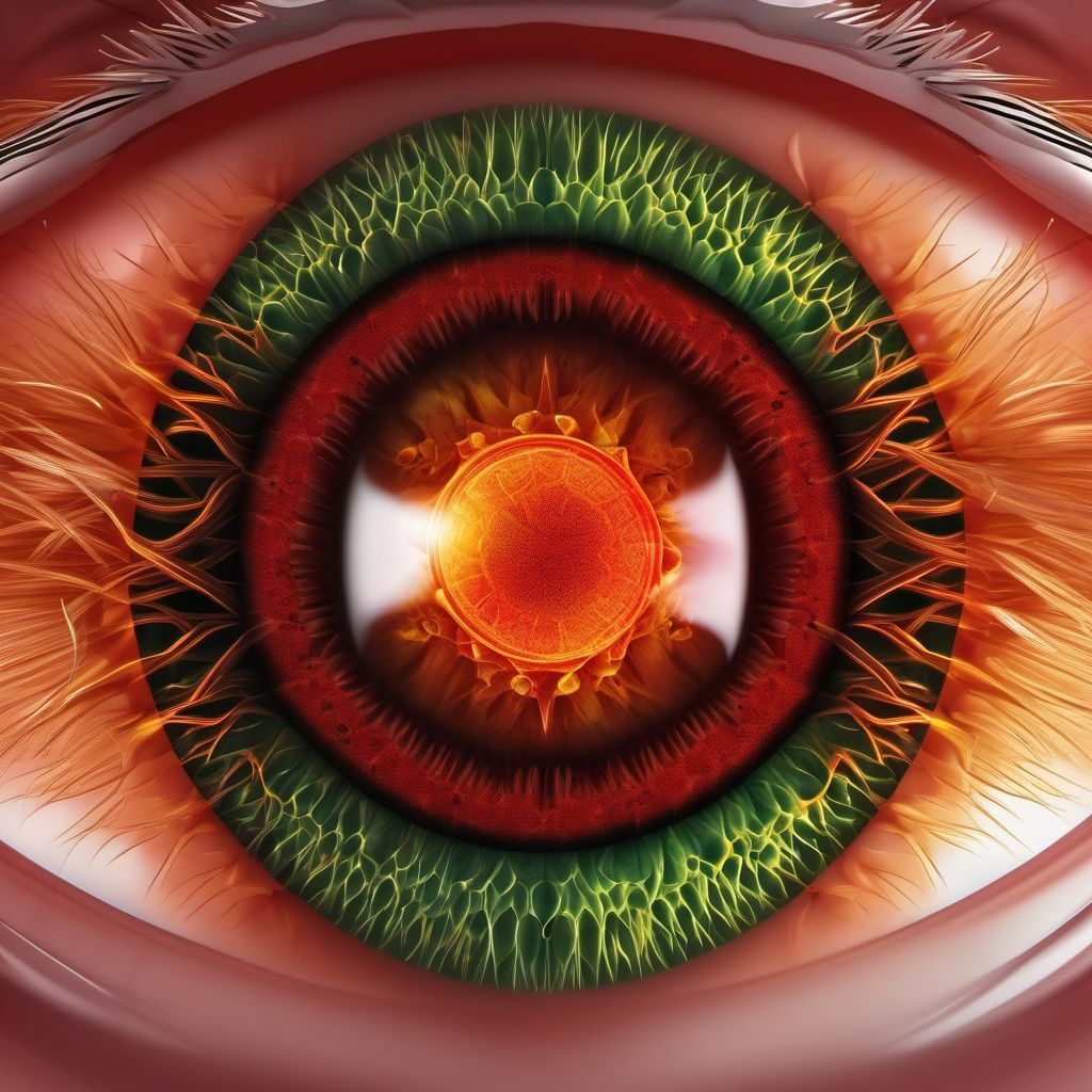 Viral conjunctivitis digital illustration