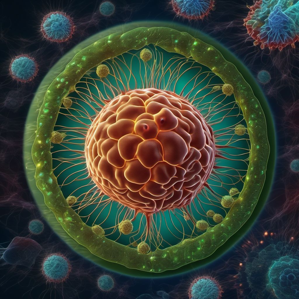 Toxoplasma meningoencephalitis digital illustration