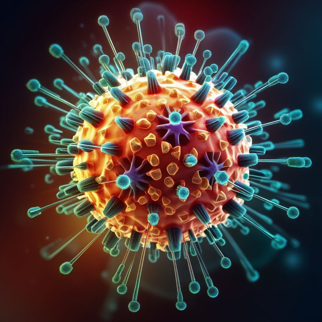 Coronavirus as the cause of diseases classified elsewhere digital illustration