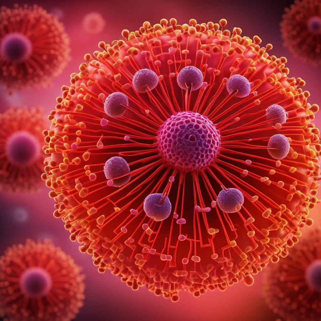 Papillomavirus as the cause of diseases classified elsewhere digital illustration