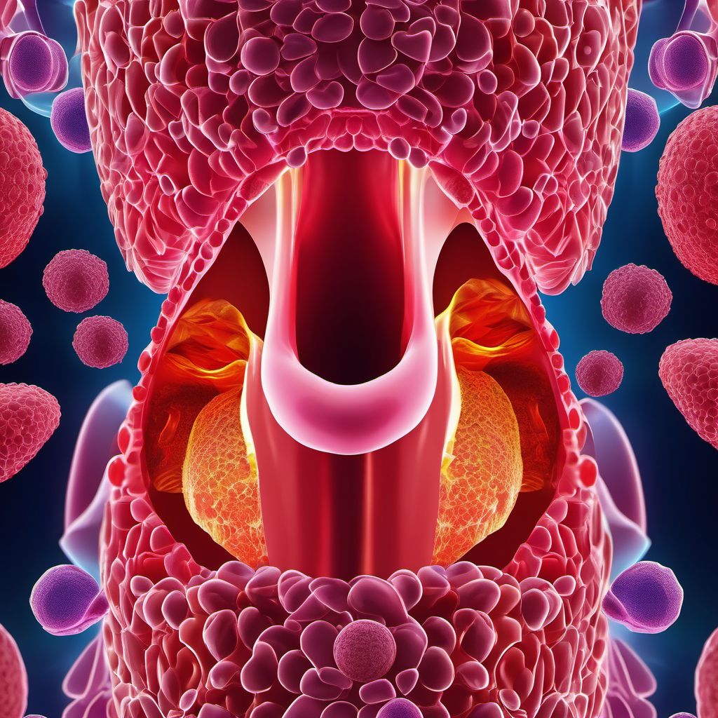 Malignant neoplasm of other and unspecified parts of tongue digital illustration