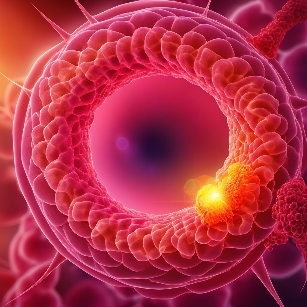 Malignant neoplasm of esophagus digital illustration