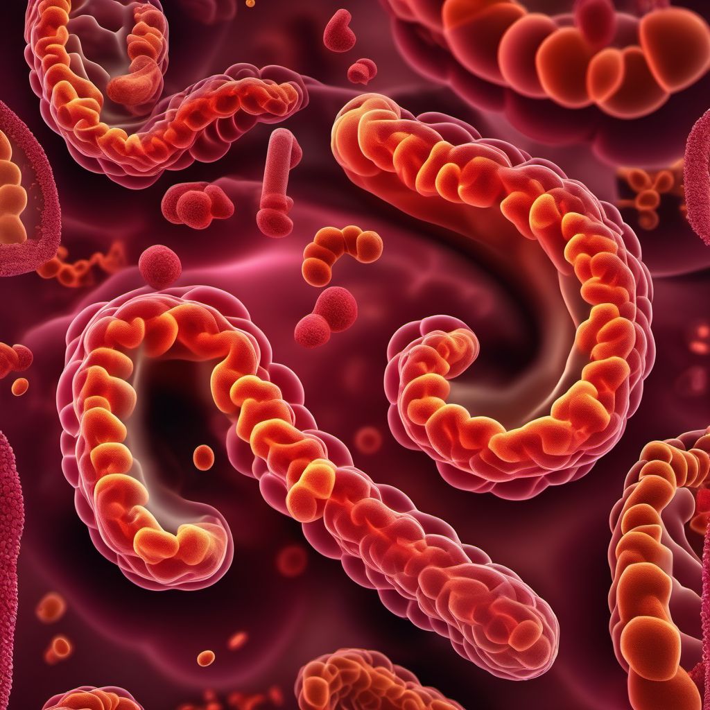 Malignant neoplasm of small intestine digital illustration