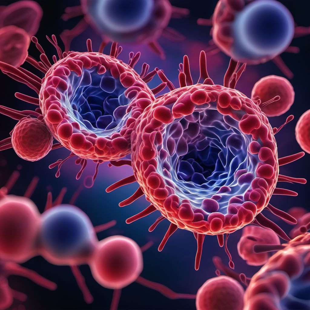 Malignant neoplasm of colon digital illustration
