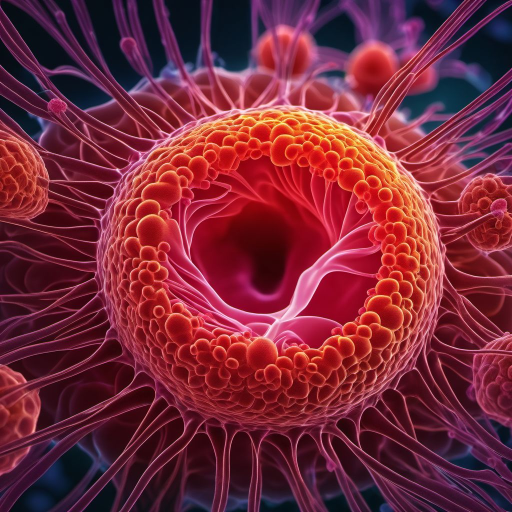 Malignant neoplasm of rectum digital illustration
