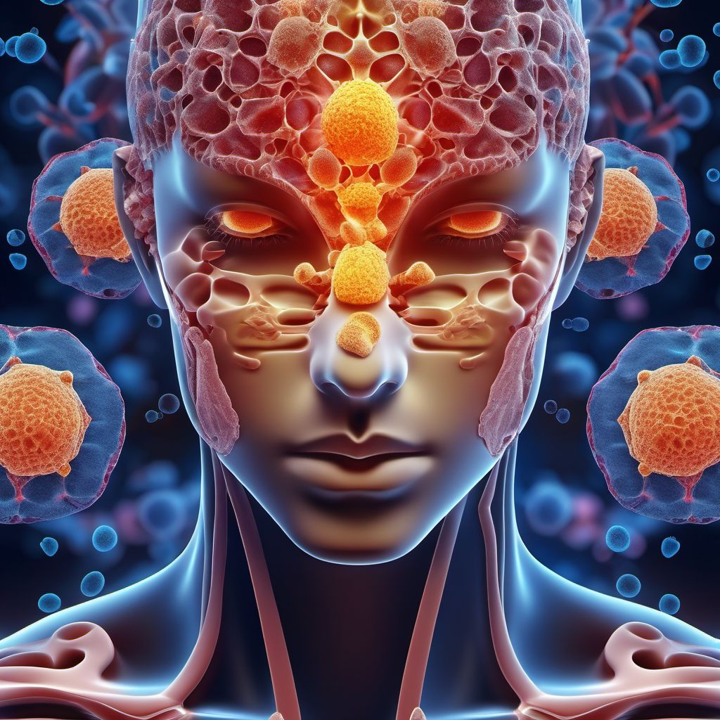 Malignant neoplasm of accessory sinuses digital illustration