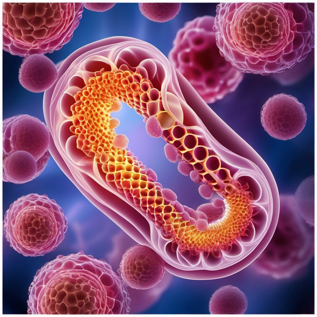 Malignant neoplasm of trachea digital illustration