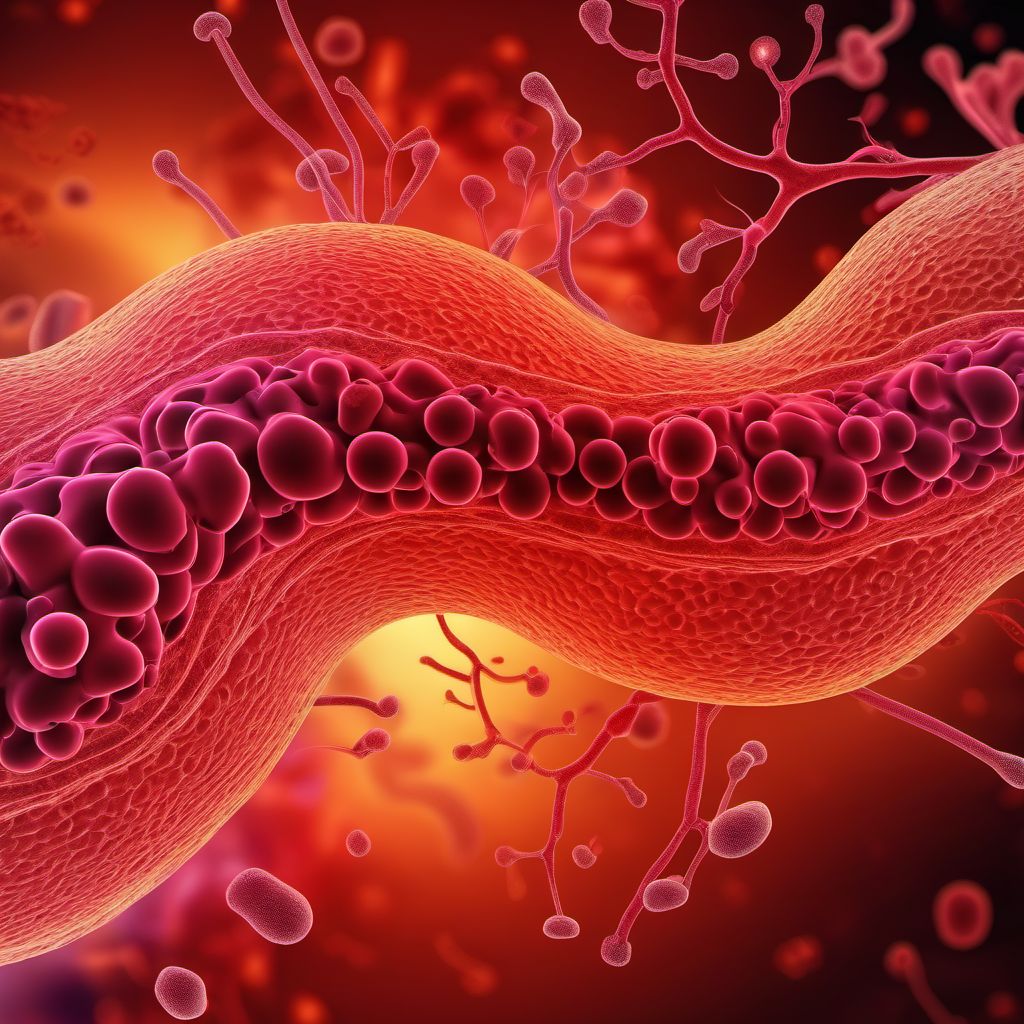 Malignant neoplasm of main bronchus digital illustration
