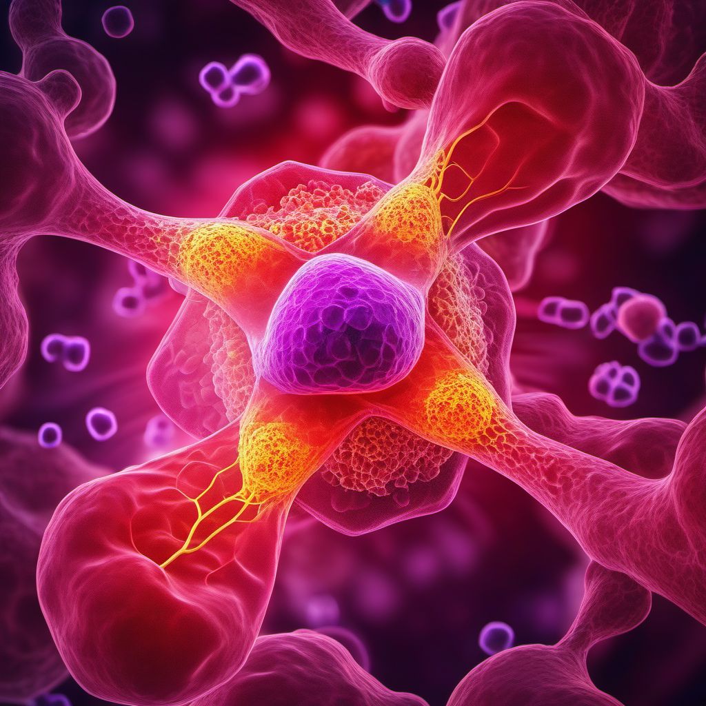 Malignant neoplasm of thymus digital illustration