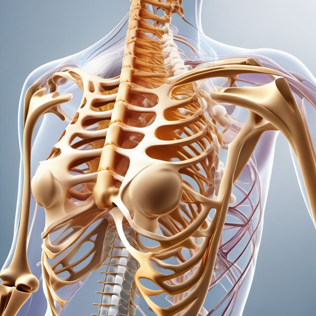 Malignant neoplasm of scapula and long bones of upper limb digital illustration