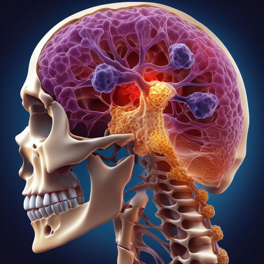 Malignant neoplasm of short bones of upper limb digital illustration