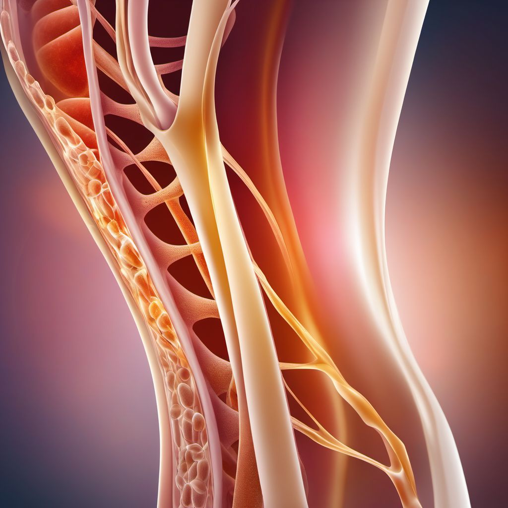 Malignant neoplasm of long bones of lower limb digital illustration