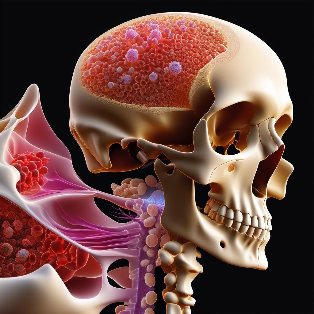 Malignant neoplasm of bone and articular cartilage of other and unspecified sites digital illustration