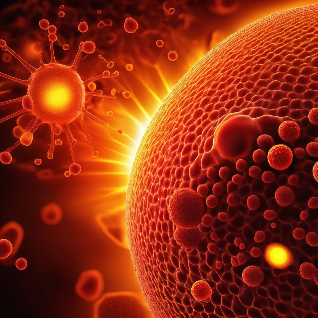 Malignant melanoma of skin digital illustration