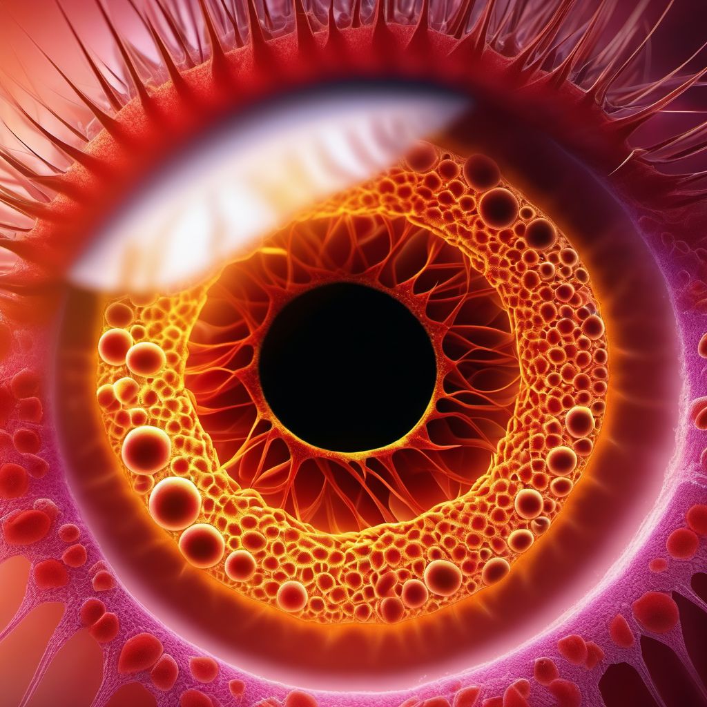 Malignant melanoma of eyelid, including canthus digital illustration