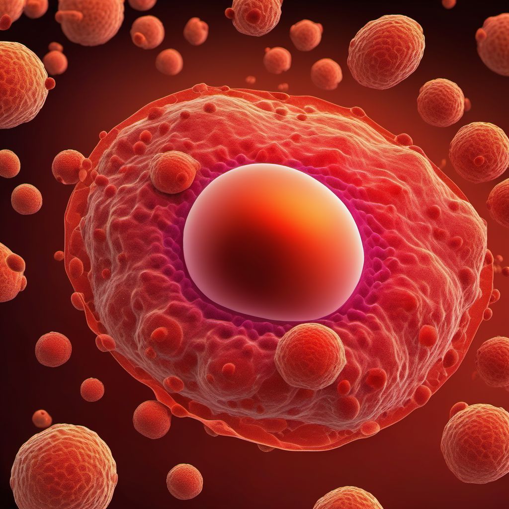 Merkel cell carcinoma digital illustration