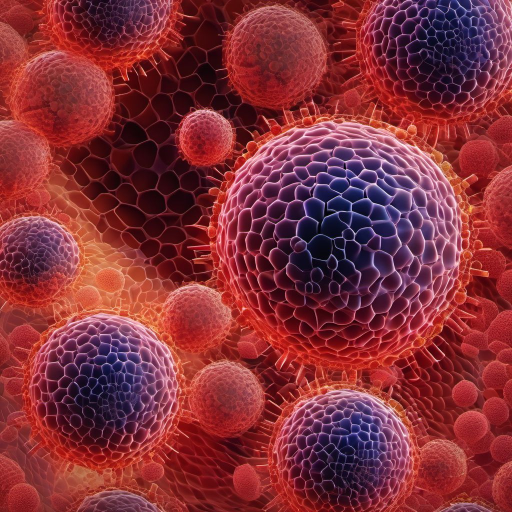 Merkel cell carcinoma of overlapping sites digital illustration