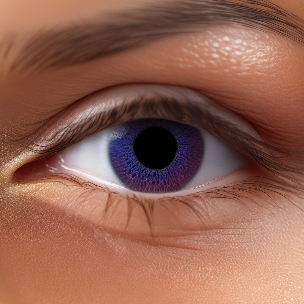 Unspecified malignant neoplasm of skin of eyelid, including canthus digital illustration