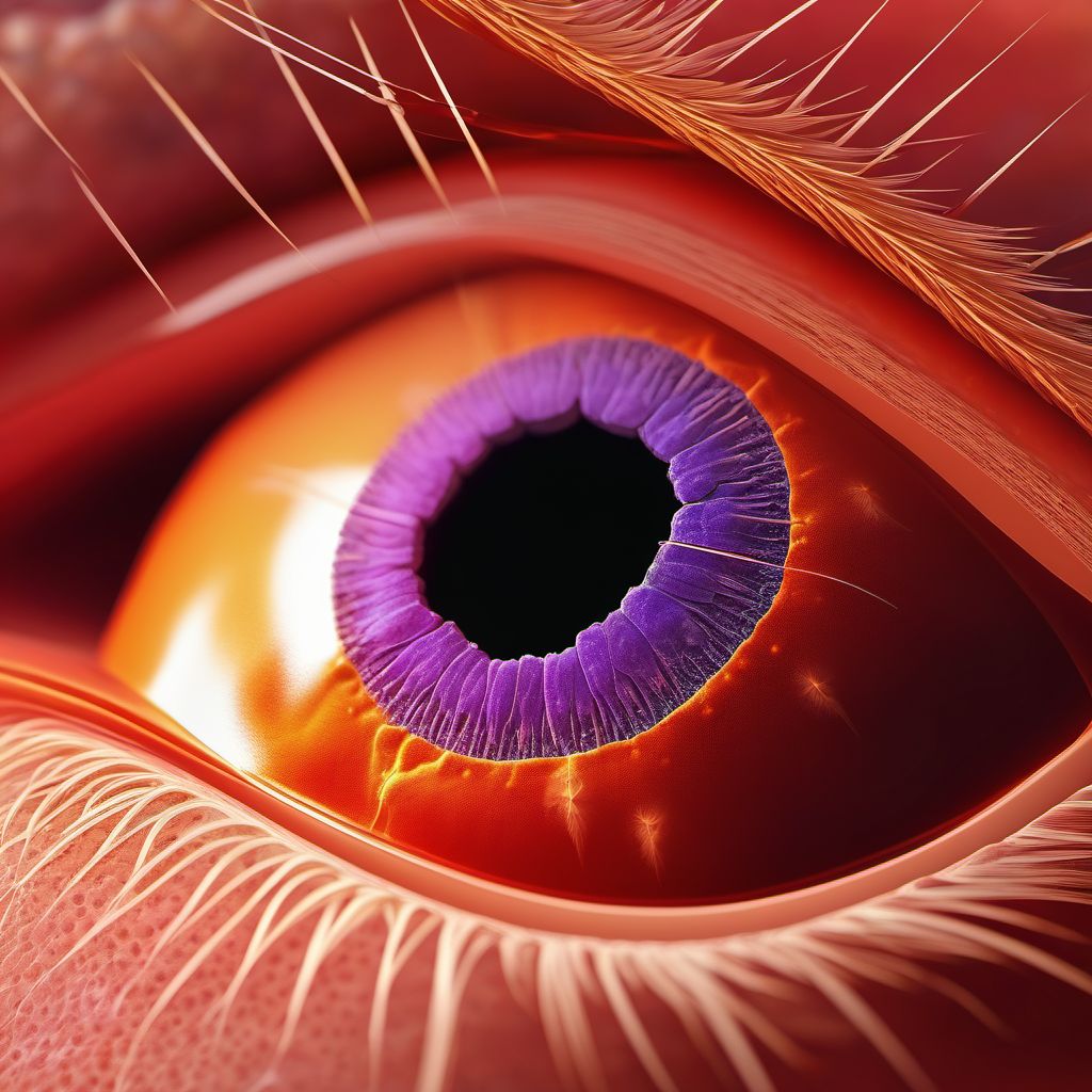 Basal cell carcinoma of skin of eyelid, including canthus digital illustration