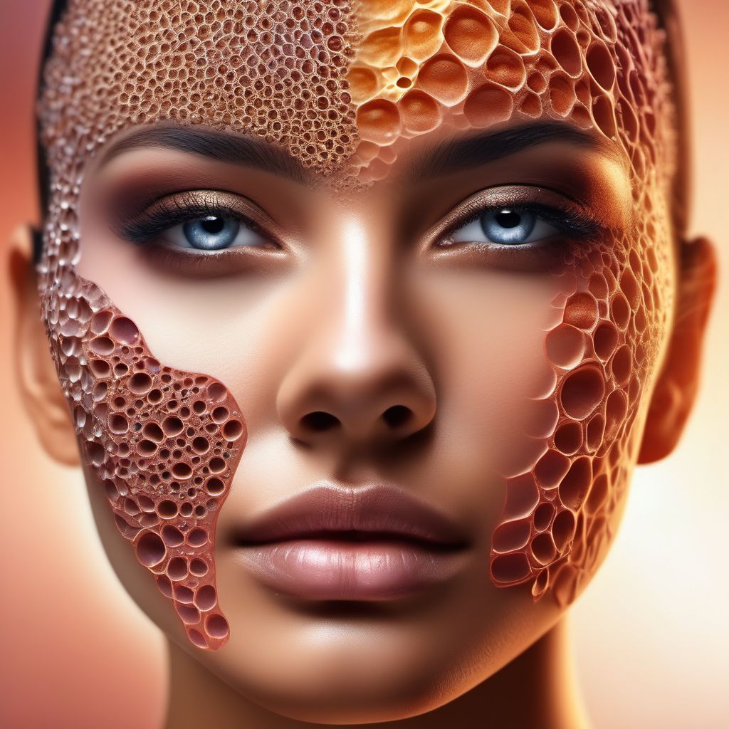 Other and unspecified malignant neoplasm of skin of other and unspecified parts of face digital illustration