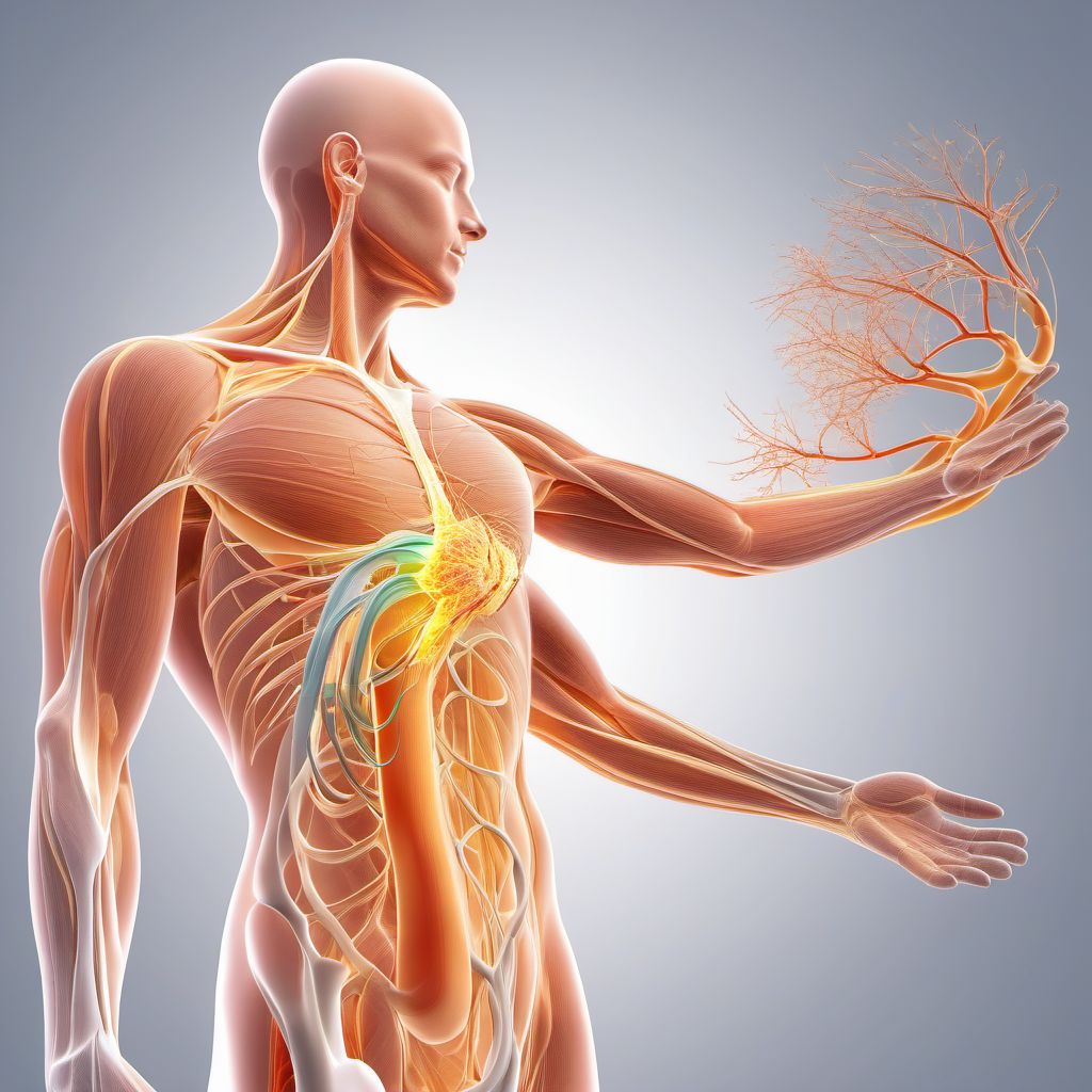 Malignant neoplasm of peripheral nerves of upper limb, including shoulder digital illustration