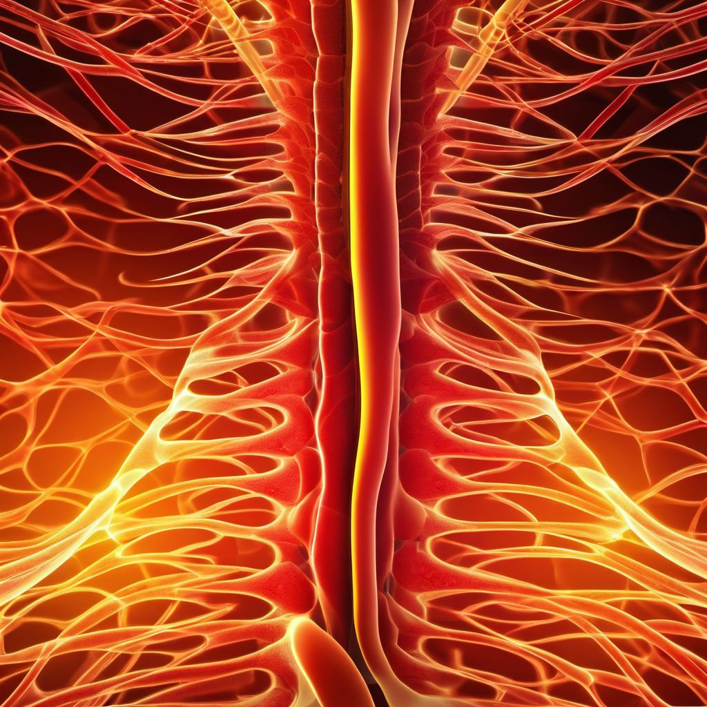 Malignant neoplasm of overlapping sites of peripheral nerves and autonomic nervous system digital illustration