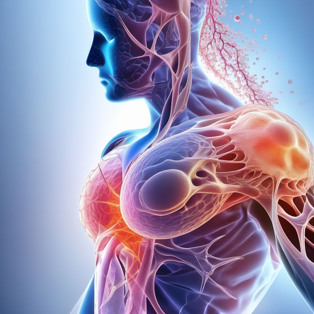 Malignant neoplasm of connective and soft tissue of upper limb, including shoulder digital illustration