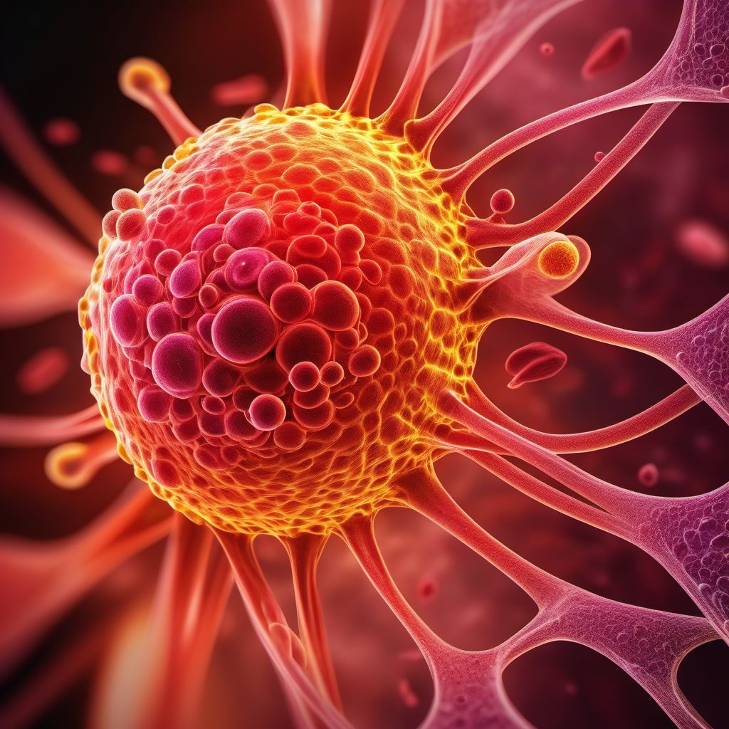 Malignant neoplasm of connective and soft tissue of thorax digital illustration