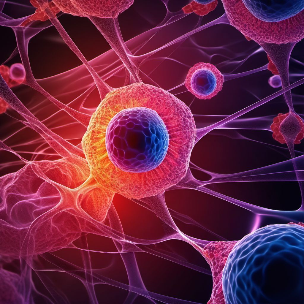 Malignant neoplasm of overlapping sites of connective and soft tissue digital illustration