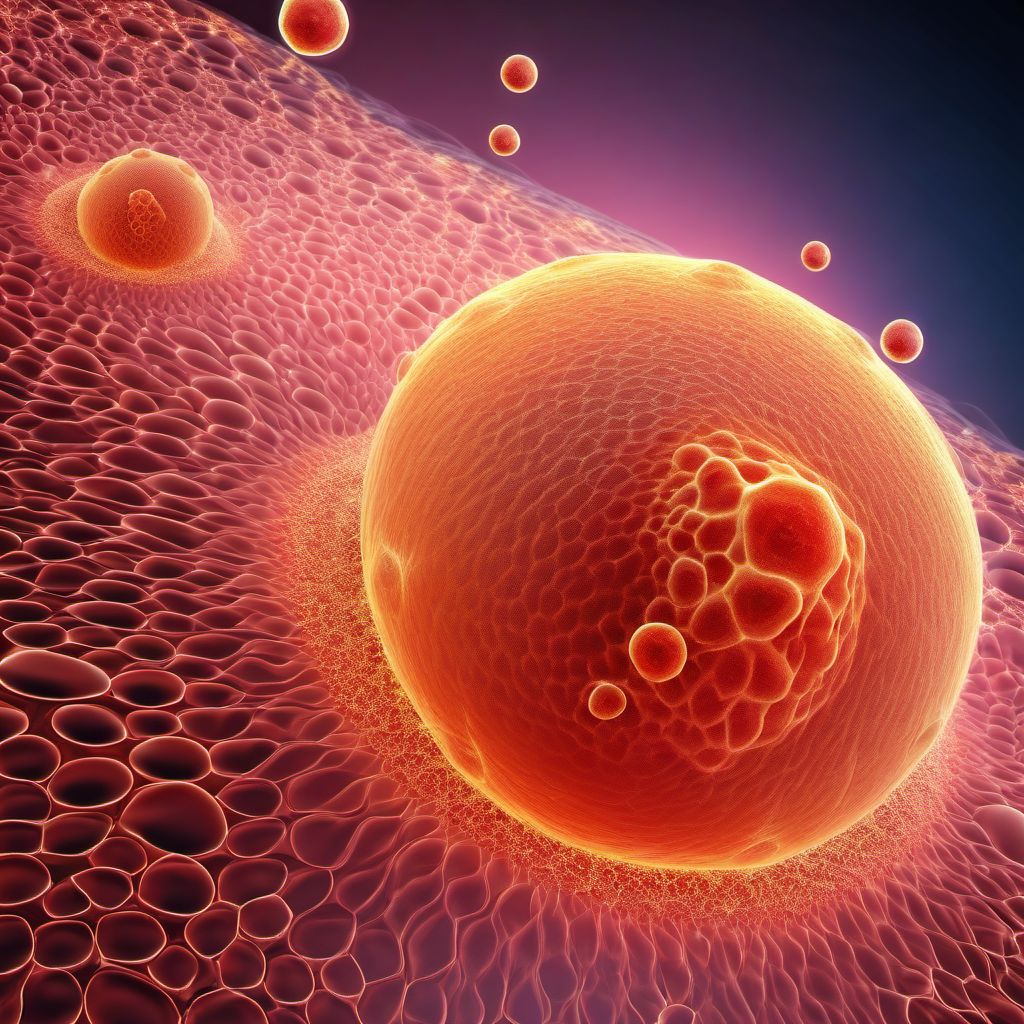 Malignant neoplasm of nipple and areola, female digital illustration