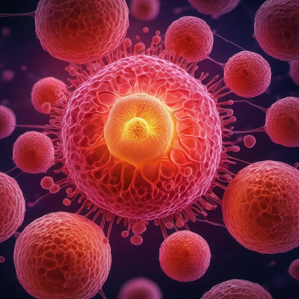 Malignant neoplasm of central portion of breast, male digital illustration