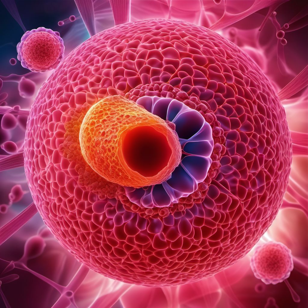 Malignant neoplasm of lower-inner quadrant of breast digital illustration