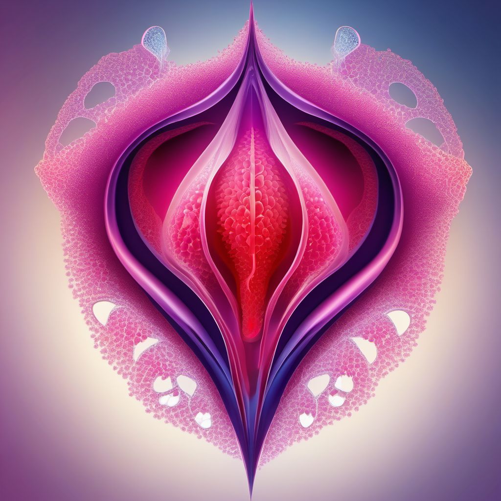 Malignant neoplasm of vulva digital illustration