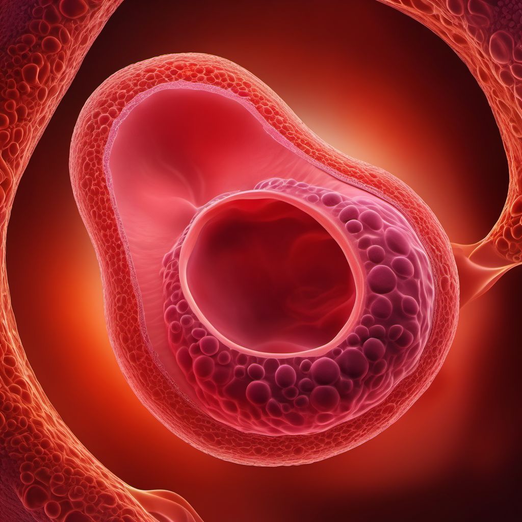 Malignant neoplasm of uterus, part unspecified digital illustration