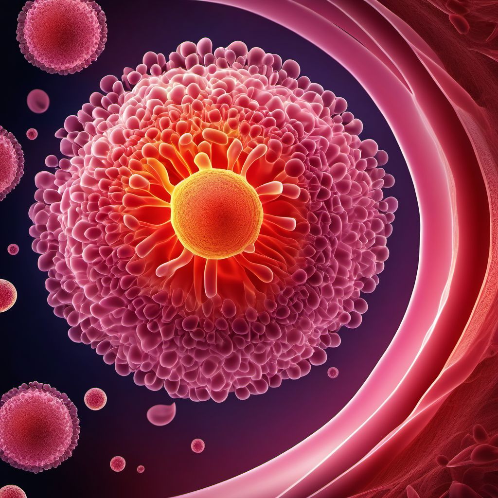 Malignant neoplasm of fallopian tube digital illustration