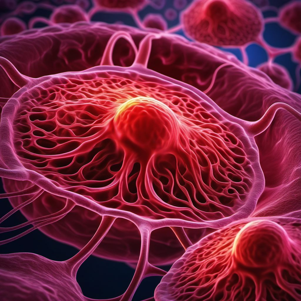 Malignant neoplasm of placenta digital illustration