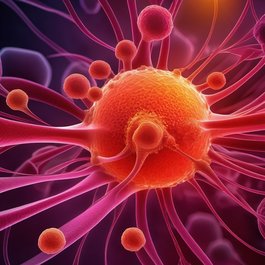 Malignant neoplasm of penis digital illustration