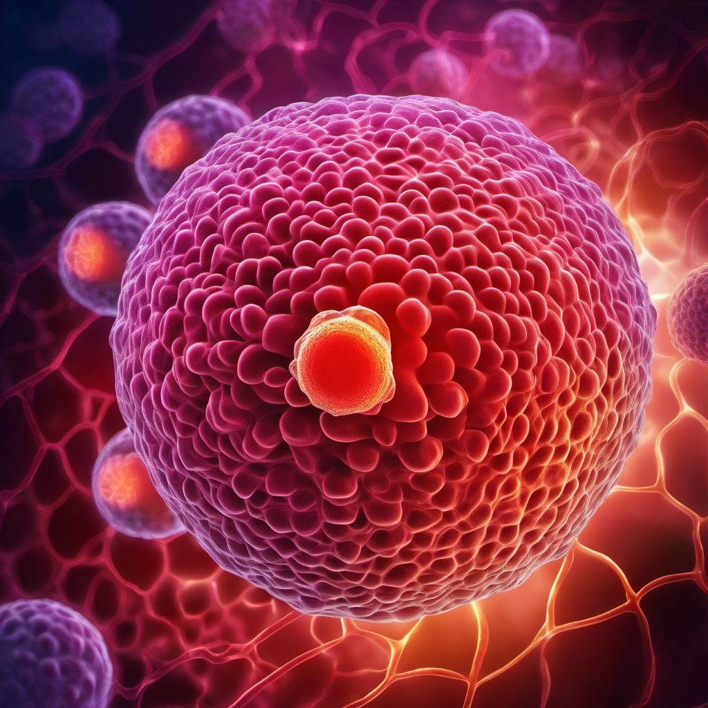 Malignant neoplasm of descended testis digital illustration