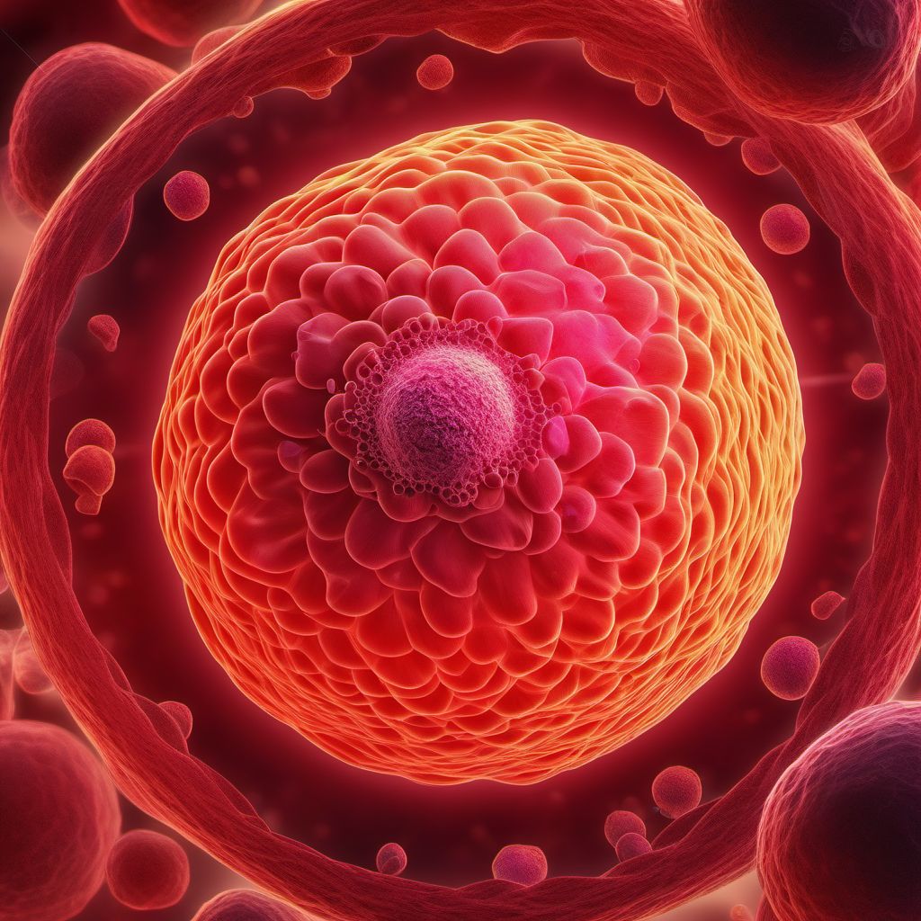 Malignant neoplasm of testis, unspecified whether descended or undescended digital illustration