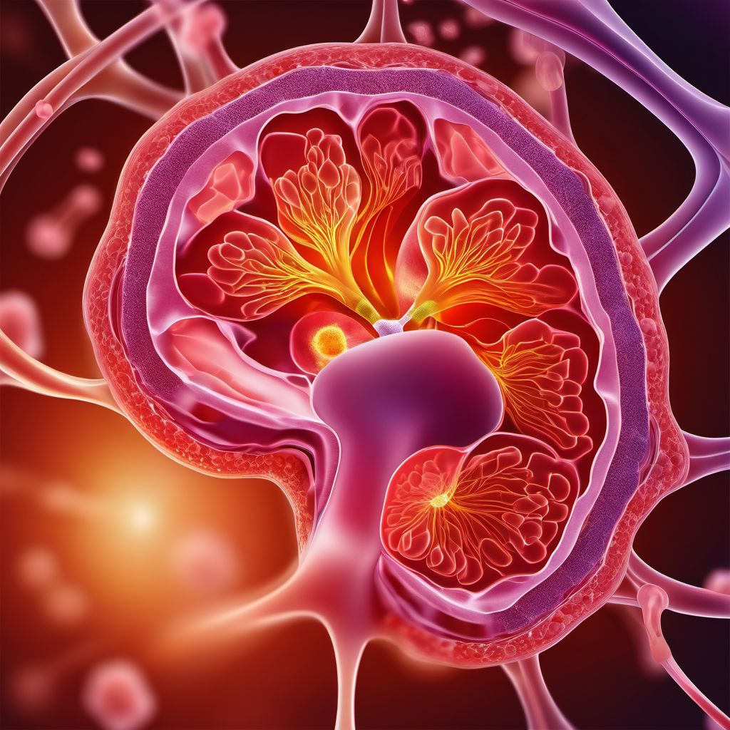 Malignant neoplasm of renal pelvis digital illustration